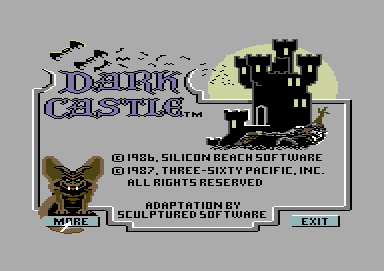 Dark Castle screenshot 5 for Commodore 64